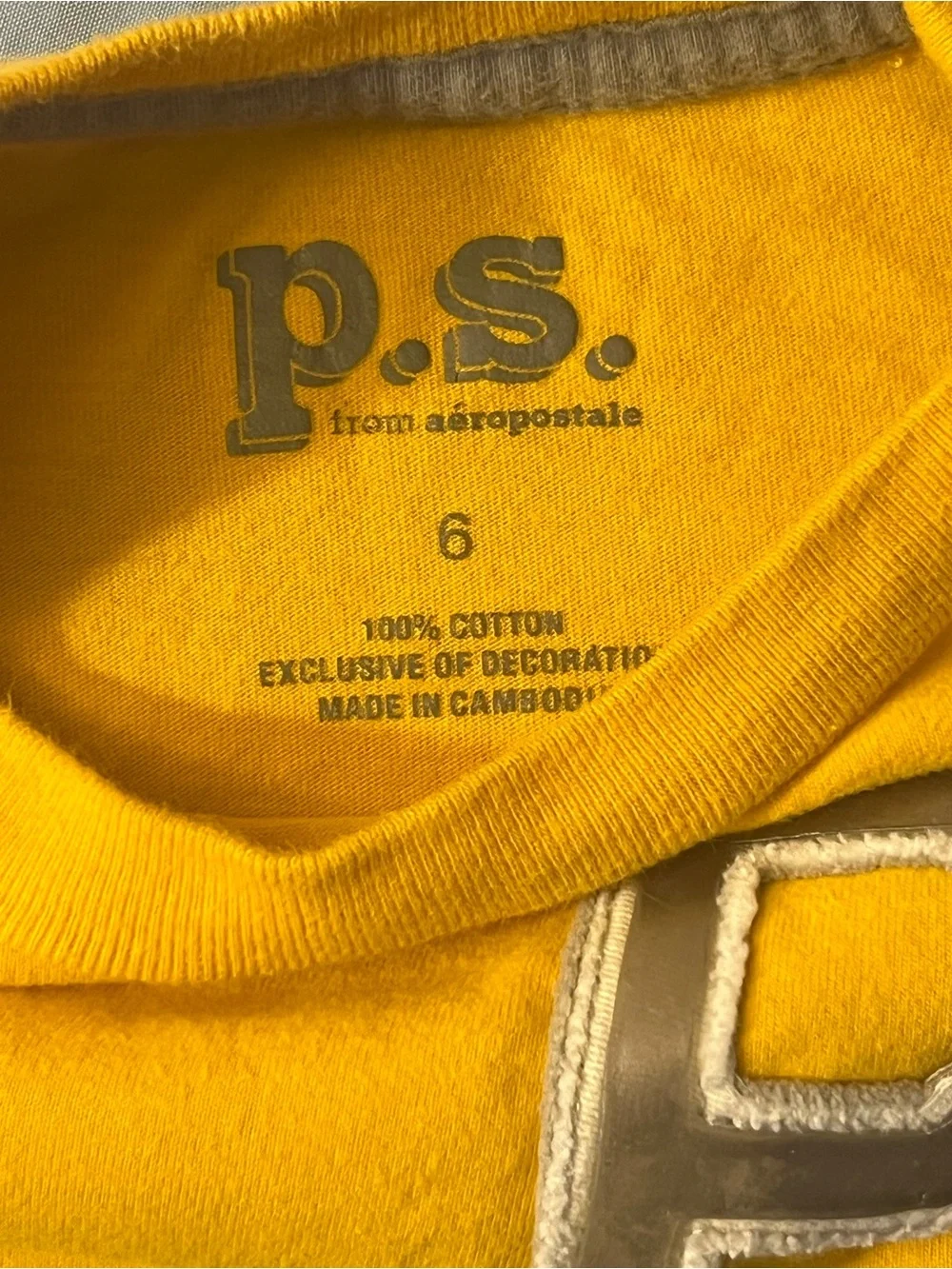 Aeropostale Yellow PS Graphic Long-Sleeve Tee